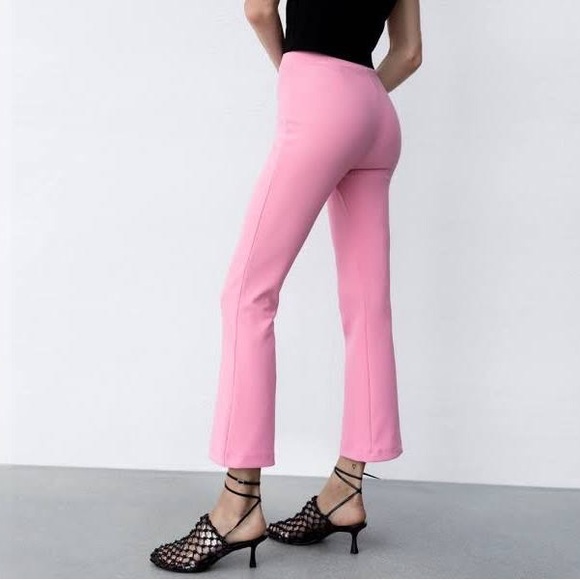 NWOT Zara High-Rise Mini Flare Ribbed Leggings - Picture 9 of 9